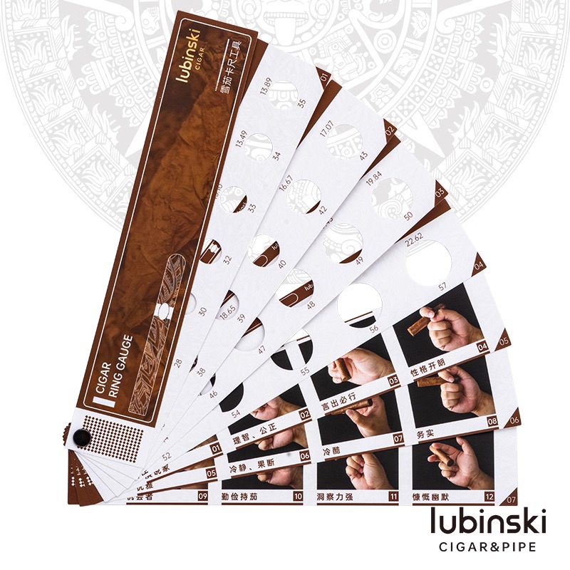 「Lubinski 台灣官方總代理」雪茄卡尺測量環徑長度便攜雪加尺寸對照表個性紙| Capadura｜雪茄館