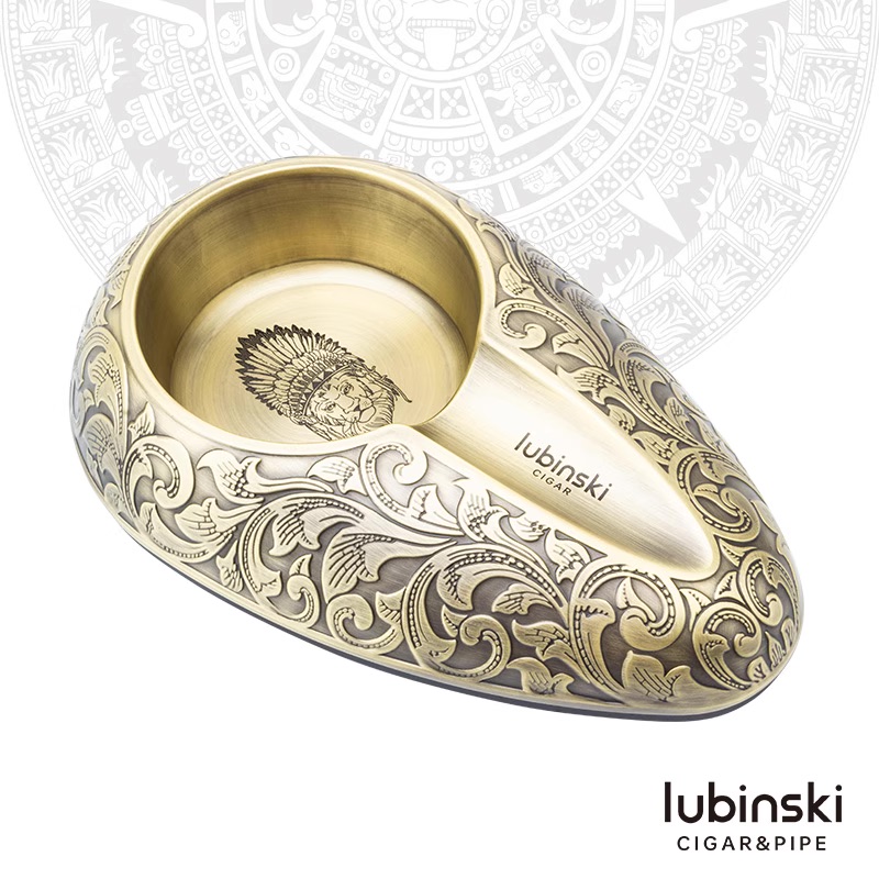 「Lubinski 台灣官方總代理」新款雪茄煙灰缸鋅合金復古個性單人家用辦公室大容量雪茄架 | Capadura｜雪茄館
