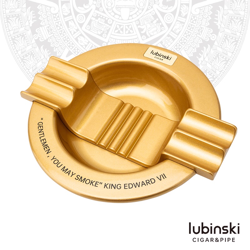 Lubinski 台灣官方總代理」雪茄煙灰缸鋅合金屬時尚個性四槽家用辦公室大容量雪茄架 | Capadura｜雪茄館