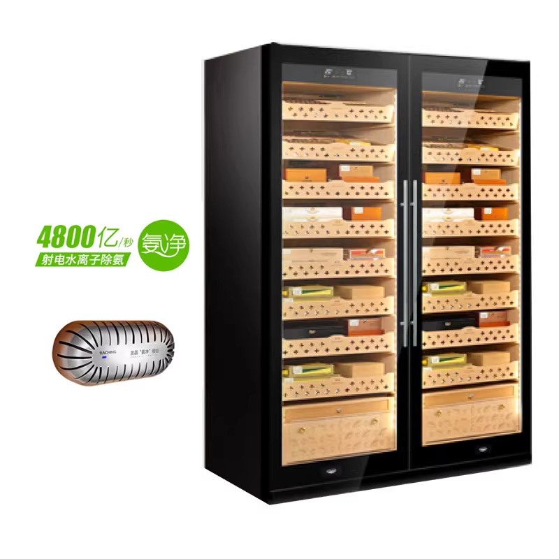 Lubinski台灣官方總代理美晶雪茄櫃水平線SD800雙門雪茄恆溫恆濕壓縮機保濕櫃CAPADURA