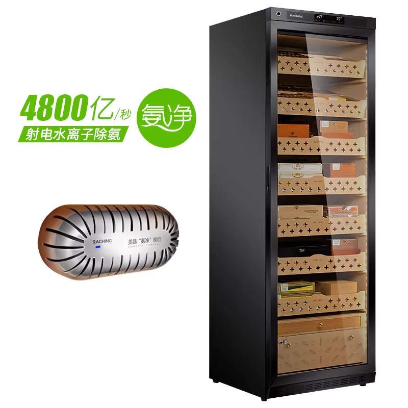 Lubinski台灣官方總代理美晶雪茄櫃水平線M1800A/2800A/3800壓縮機恆溫恆濕保濕櫃CAPADURA