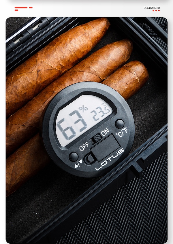 「Lubinski 台灣官方總代理」LOTUS 原裝正品美國蓮花雪茄電子溫濕度計|Capadura|,雪茄課程,雪茄館,cigar,Capadura,非古雪茄