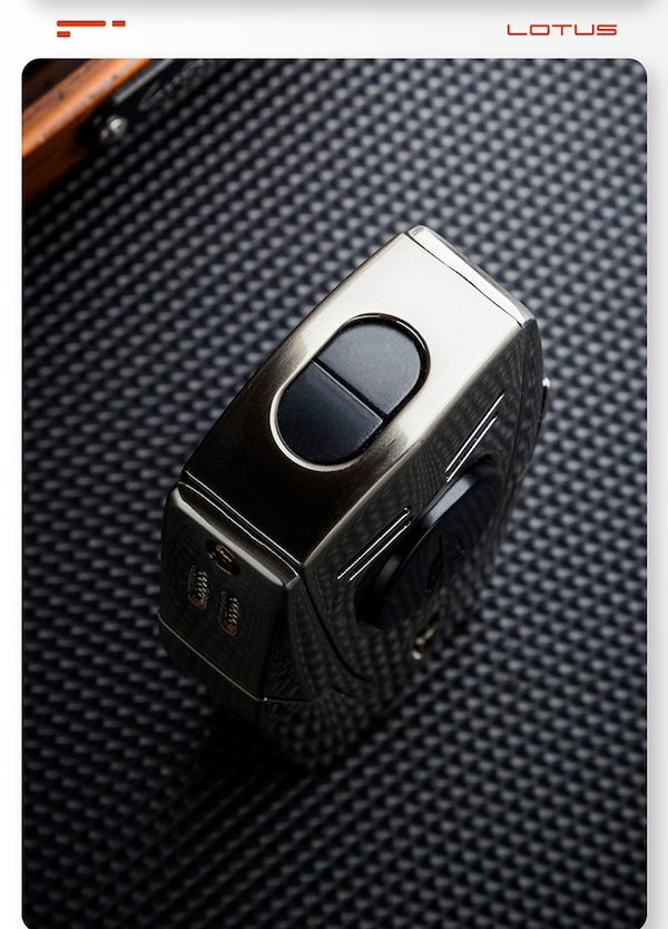 「Lubinski 台灣官方總代理」LOTUS蓮花 鋅合金雙衝藍焰聚火雪茄打火機|Capadura|,雪茄課程,雪茄館,cigar,Capadura,非古雪茄