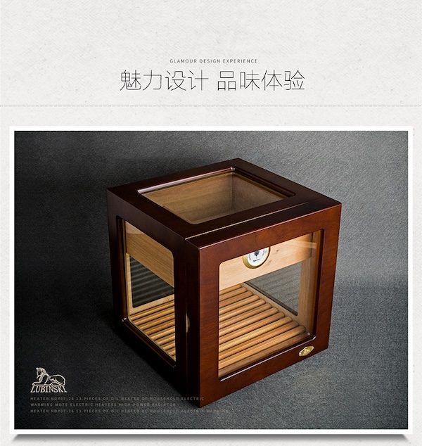 「Lubinski 台灣官方總代理」LUBINSKI 魯賓斯基雪茄展示盒 古巴雪茄煙保濕櫃｜Capadura｜