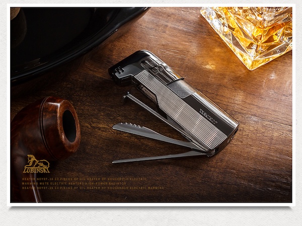 「Lubinski 台灣官方總代理」LUBINSKI 多功能四合一斜火煙斗打火機｜Capadura｜,雪茄課程,雪茄館,cigar,Capadura,非古雪茄