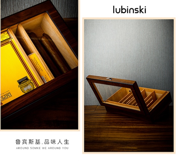 「Lubinski 台灣官方總代理」透視鋼琴漆展示型雪茄保濕箱｜Capadura｜