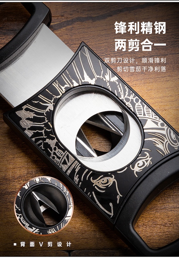 「Lubinski 台灣官方總代理」魯賓斯基 多功能剪雙+直衝打火機+煙灰缸 雪茄工具套裝｜Capadura｜
