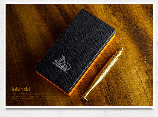 「Lubinski 台灣官方總代理」LUBINSKI 高檔純銅雕花煙鬥壓棒帶通針｜Capadura｜,雪茄課程,雪茄館,cigar,Capadura,非古雪茄