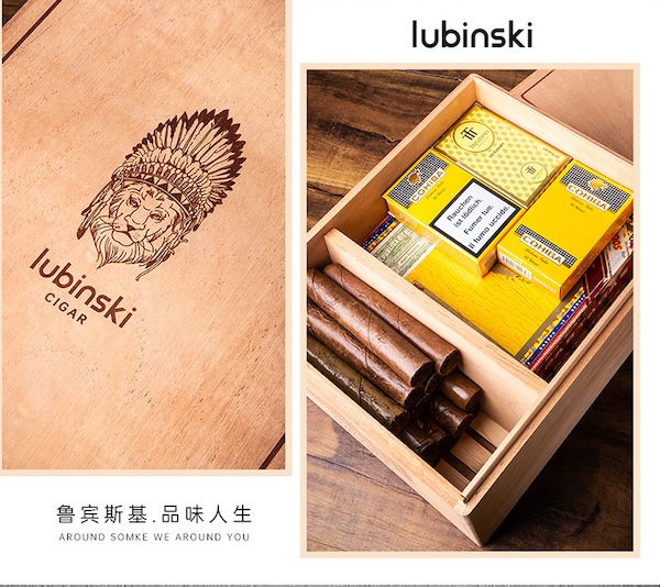 「Lubinski 台灣官方總代理」無油漆純雪松木實木雪茄醇化盒｜Capadura｜