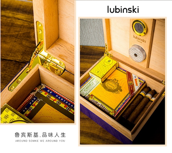 「Lubinski 台灣官方總代理」魯賓斯基雪 高檔鋼琴烤漆進口西班牙雪松木茄保濕盒 ｜Capadura｜