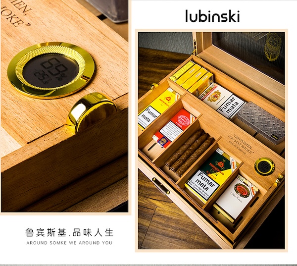 「Lubinski 台灣官方總代理」魯賓斯基 鋼琴烤漆醇化箱雪茄保濕盒 ｜Capadura｜
