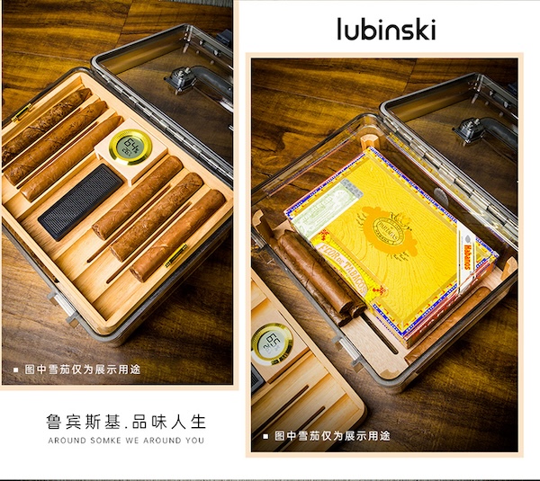 「Lubinski 台灣官方總代理」魯賓斯基 大容量西班牙雪松木雪茄保濕醇化盒｜Capadura｜