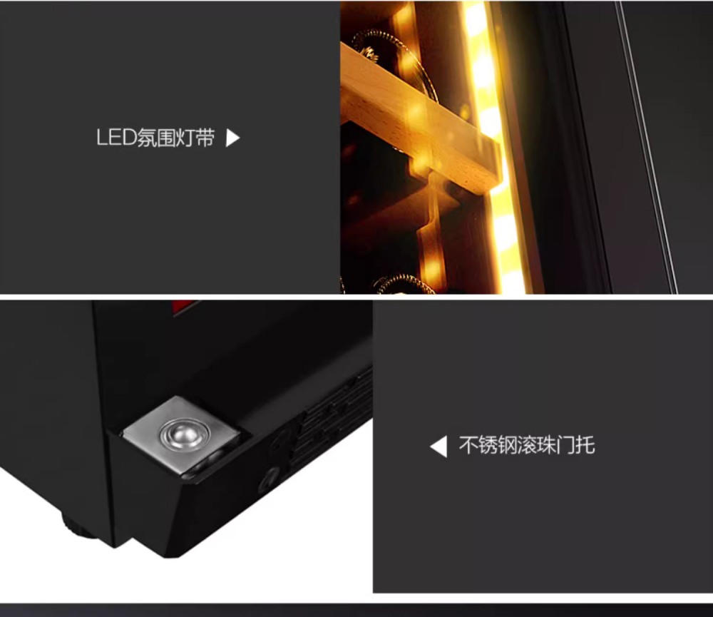 「Lubinski 台灣官方總代理」Raching 美晶 訂製CS600雙門紅酒雪茄一體雪茄櫃｜Capadura｜