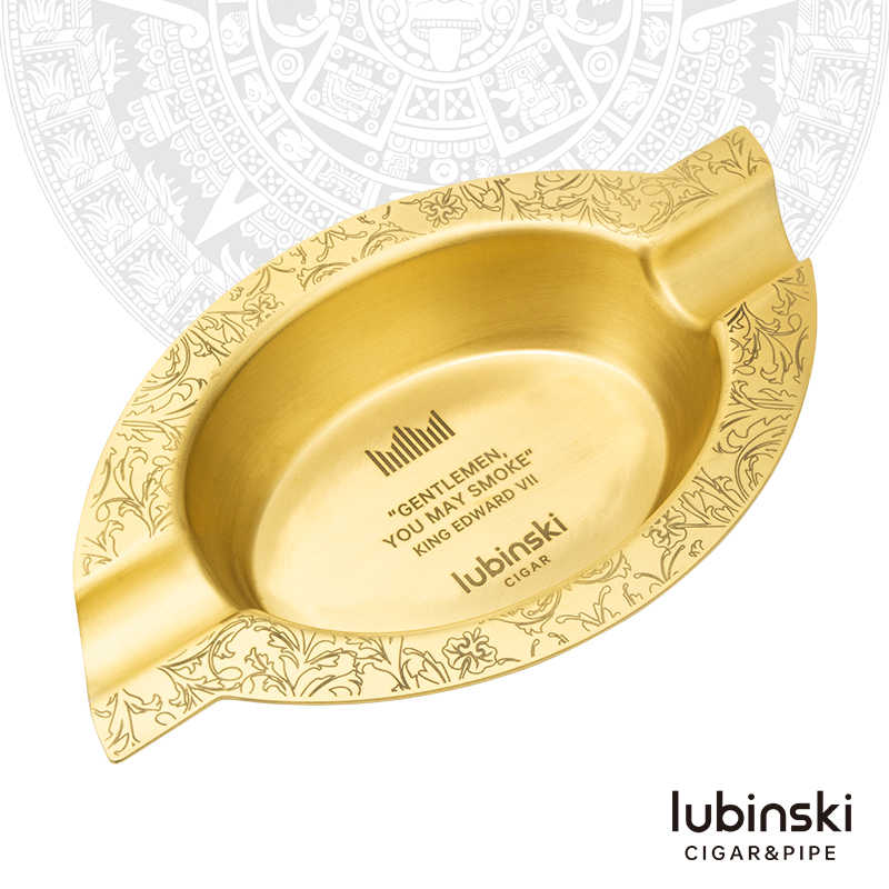 「Lubinski 台灣官方總代理」魯賓斯基 復古黃銅雙槽雪茄煙灰缸禮盒｜Capadura｜,雪茄課程,雪茄館,cigar,Capadura,非古雪茄
