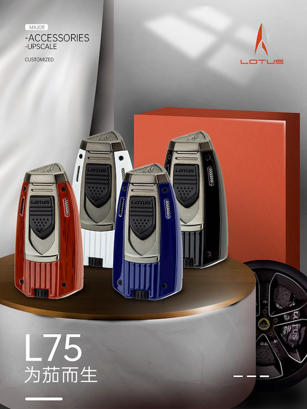 「Lubinski 台灣官方總代理」LOTUS蓮花 時尚個性二直衝聚火金屬雪茄打火機｜Capadura｜,雪茄課程,雪茄館,cigar,Capadura,非古雪茄