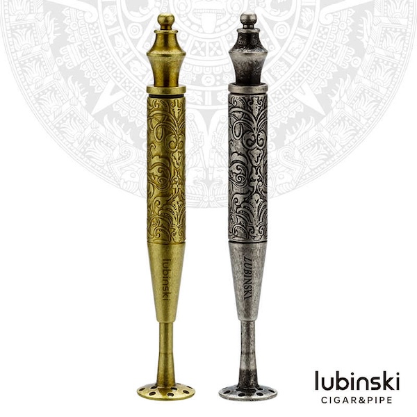 「Lubinski 台灣官方總代理」LUBINSKI 高檔純銅雕花煙鬥壓棒帶通針｜Capadura｜,雪茄課程,雪茄館,cigar,Capadura,非古雪茄