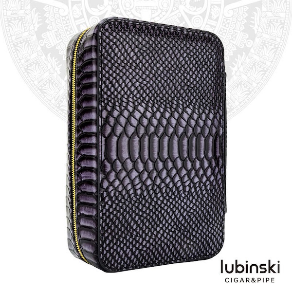「Lubinski 台灣官方總代理」 蟒蛇紋便攜包5支裝雪茄保濕盒禮品裝｜Capadura｜,雪茄課程,雪茄館,cigar,Capadura,非古雪茄