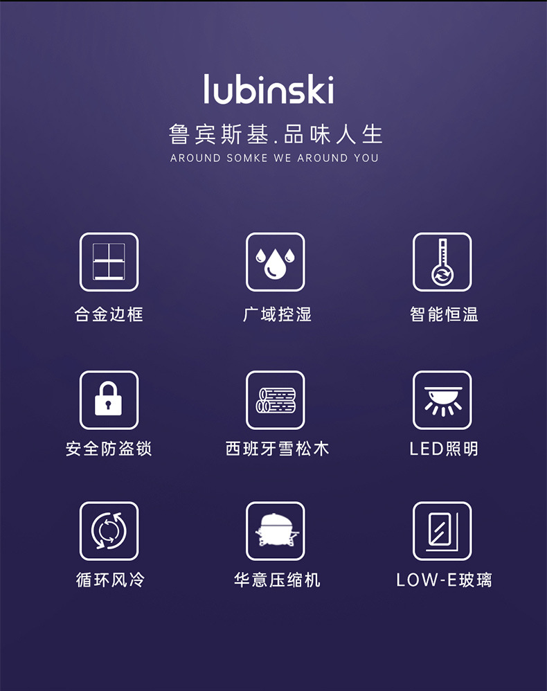 「Lubinski 台灣官方總代理」魯賓斯基 小型雪松木恆溫恆濕雪茄醇化櫃｜Capadura｜