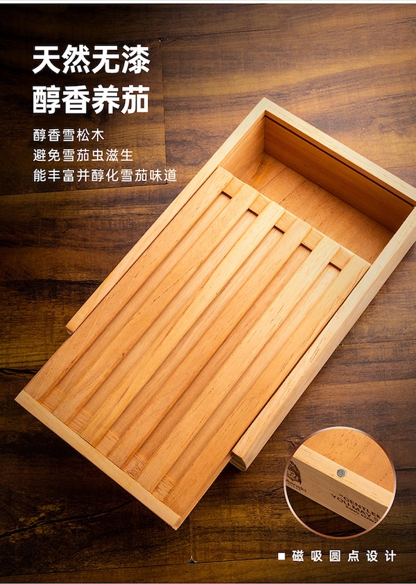 「Lubinski 台灣官方總代理」魯賓斯基 雪茄櫃房用西班牙雪松木雪茄醇化盒15支裝｜Capadura｜