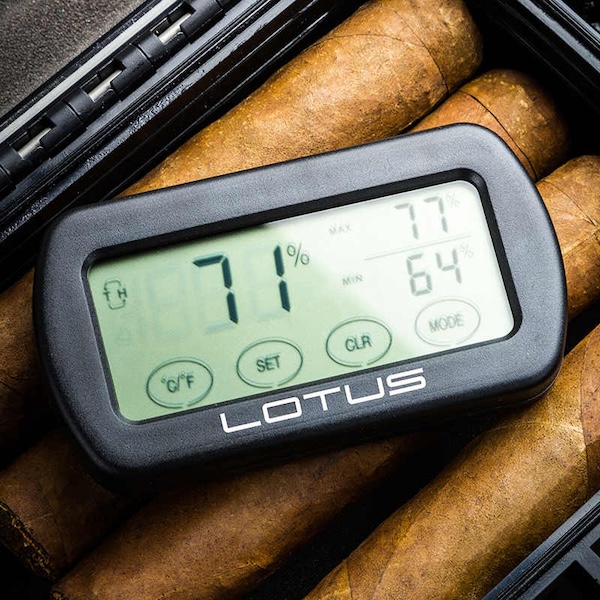「Lubinski 台灣官方總代理」LOTUS 原裝正品美國蓮花雪茄電子溫濕度計｜Capadura｜,雪茄課程,雪茄館,cigar,Capadura,非古雪茄