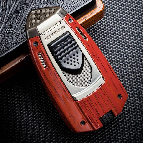 「Lubinski 台灣官方總代理」LOTUS蓮花 時尚個性二直衝聚火金屬雪茄打火機｜Capadura｜,雪茄課程,雪茄館,cigar,Capadura,非古雪茄