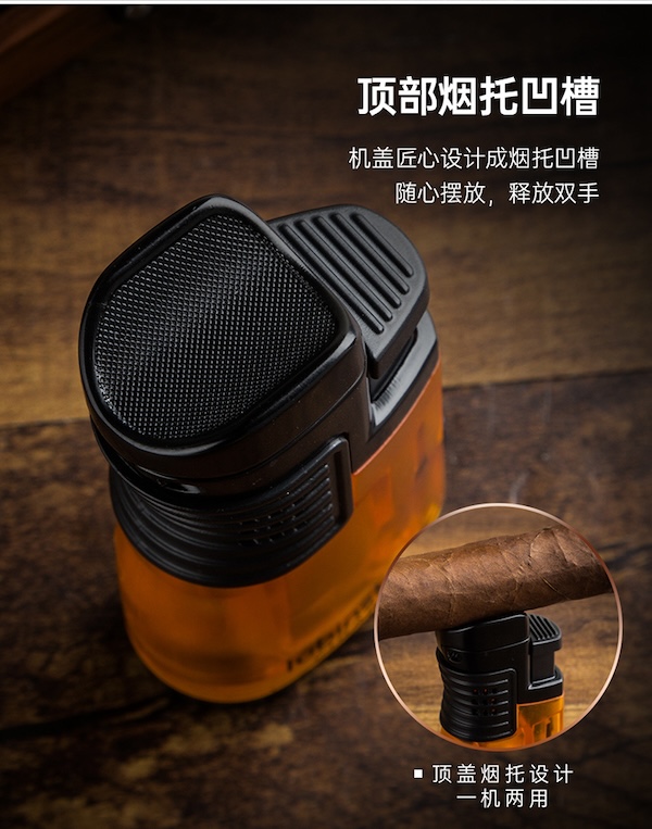 「Lubinski 台灣官方總代理」LUBINSKI 多功能帶開孔器 藍焰三直衝雪茄打火機｜Capadura｜,雪茄課程,雪茄館,cigar,Capadura,非古雪茄