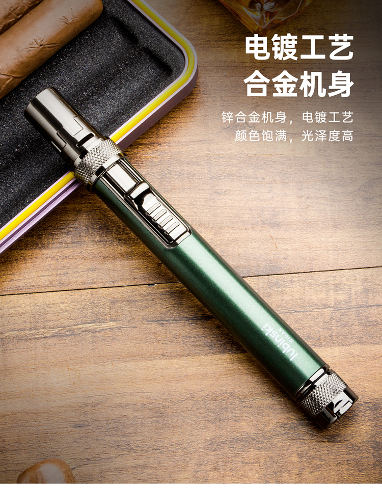 「Lubinski 台灣官方總代理」鋅合金屬單直衝雪茄打火機帶開孔器｜Capadura｜,雪茄課程,雪茄館,cigar,Capadura,非古雪茄