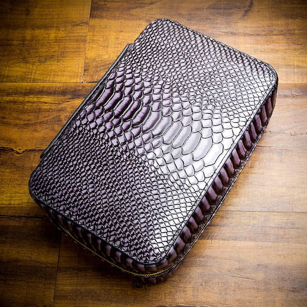 「Lubinski 台灣官方總代理」 蟒蛇紋便攜包5支裝雪茄保濕盒禮品裝｜Capadura｜,雪茄課程,雪茄館,cigar,Capadura,非古雪茄