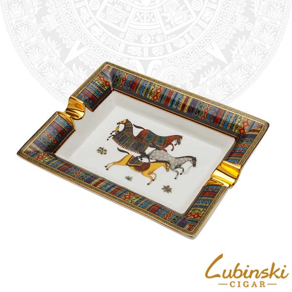 「Lubinski 台灣官方總代理」陶骨瓷方形台式兩槽雪茄煙灰缸｜Capadura｜,雪茄課程,雪茄館,cigar,Capadura,非古雪茄