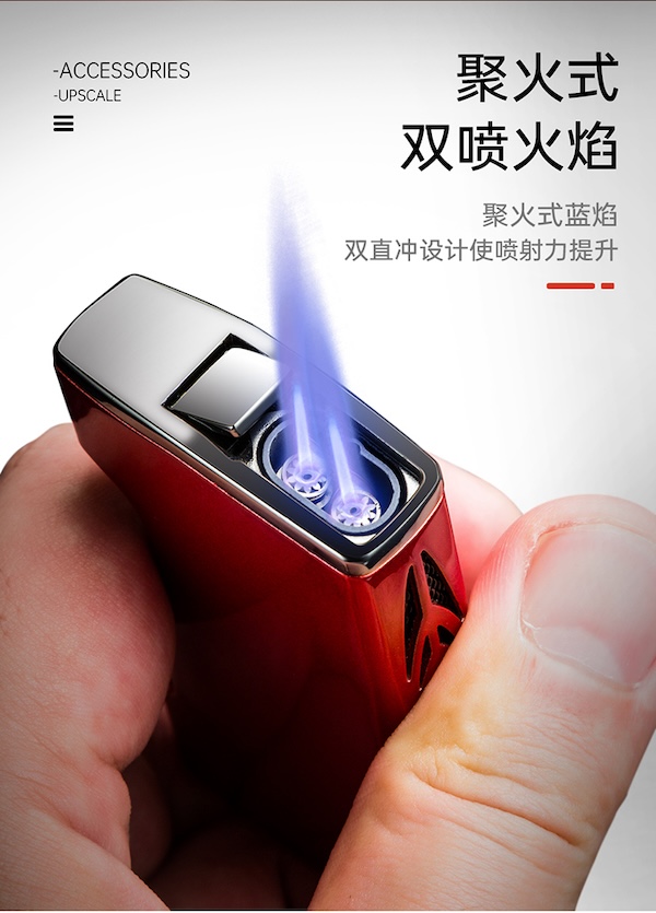 「Lubinski 台灣官方總代理」LOTUS美國蓮花 二直衝打火機+帶鑽煙器+雪茄剪 工具套裝｜Capadura｜