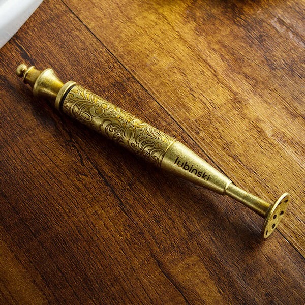 「Lubinski 台灣官方總代理」LUBINSKI 高檔純銅雕花煙鬥壓棒帶通針｜Capadura｜,雪茄課程,雪茄館,cigar,Capadura,非古雪茄