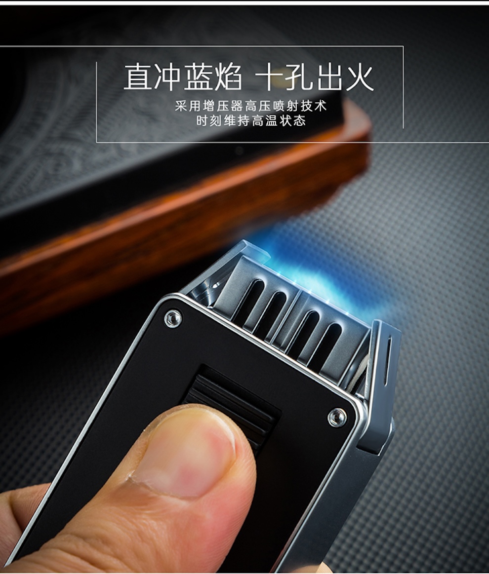 「Lubinski 台灣官方總代理」新款德國保時捷時雪茄十孔出火防風點煙器｜Capadura｜
