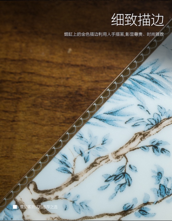 「Lubinski 台灣官方總代理」陶骨瓷方形台式兩槽雪茄煙灰缸|Capadura|,雪茄課程,雪茄館,cigar,Capadura,非古雪茄
