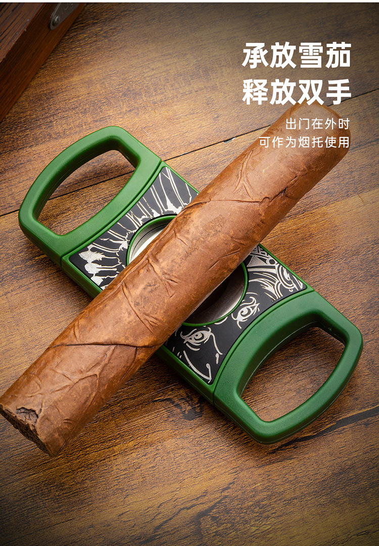 「Lubinski 台灣官方總代理」魯賓斯基 V剪平切二合一多用途雪茄鋒利斷頭台｜Capadura｜