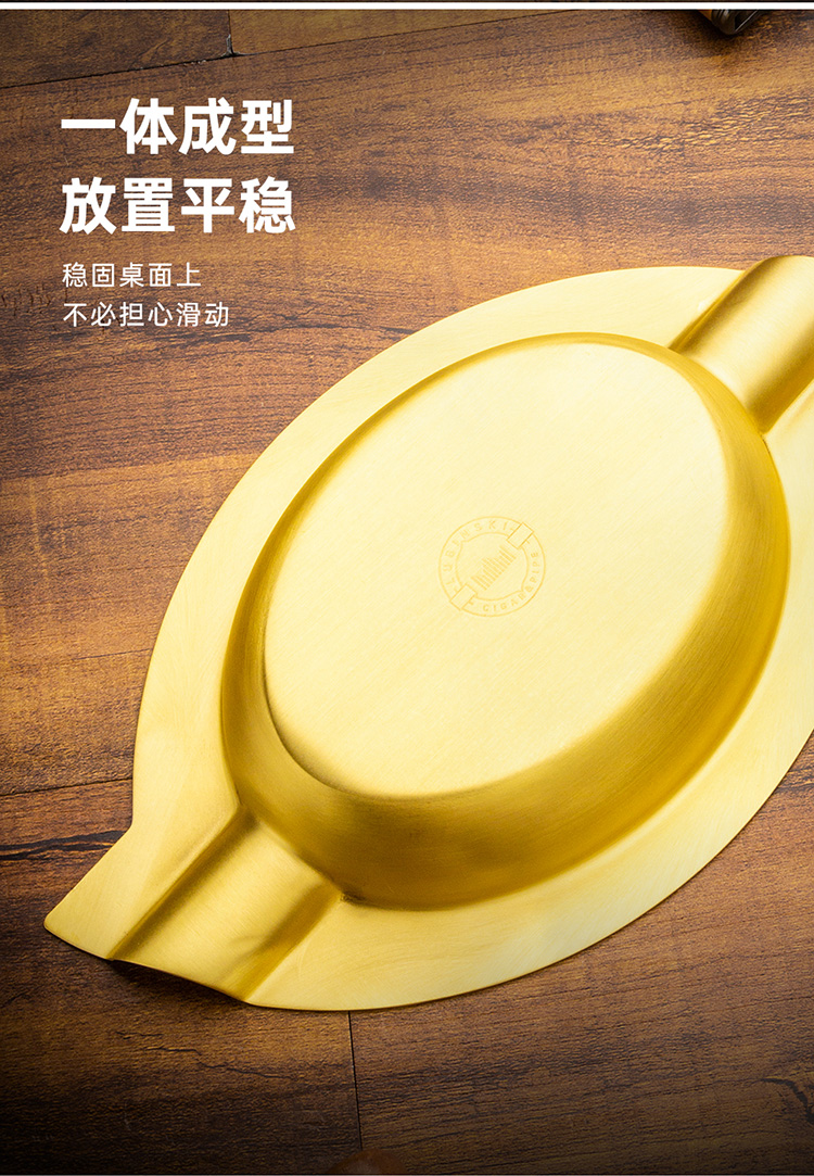 「Lubinski 台灣官方總代理」魯賓斯基 復古黃銅雙槽雪茄煙灰缸禮盒｜Capadura｜,雪茄課程,雪茄館,cigar,Capadura,非古雪茄