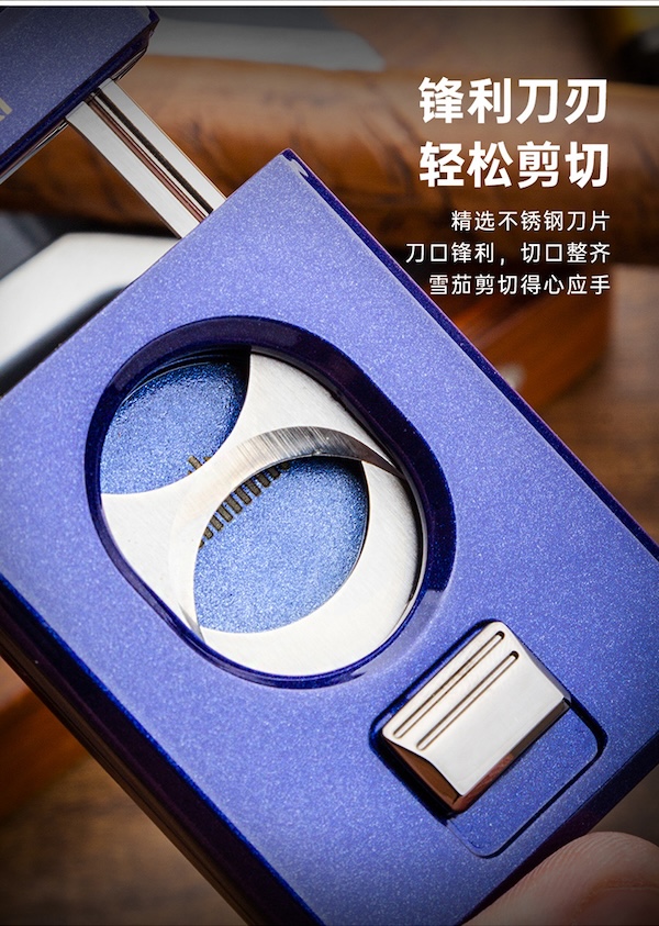 「Lubinski 台灣官方總代理」魯賓斯基 半自動大口徑合金不鏽鋼雪茄剪刀｜Capadura｜