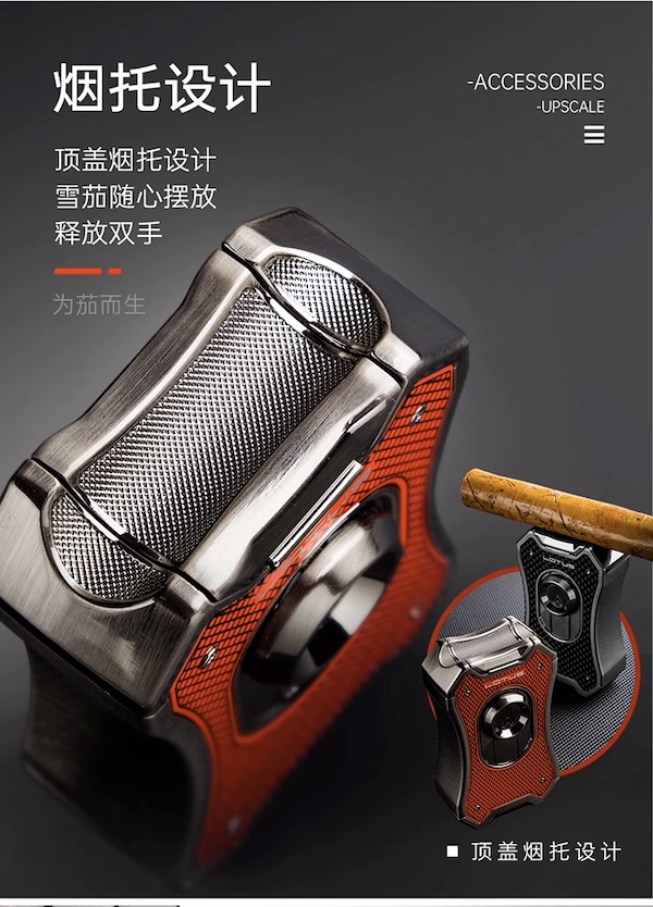 「Lubinski 台灣官方總代理」LOTUS 美國蓮花 多功能四直衝大火力雪茄打火機｜Capadura｜