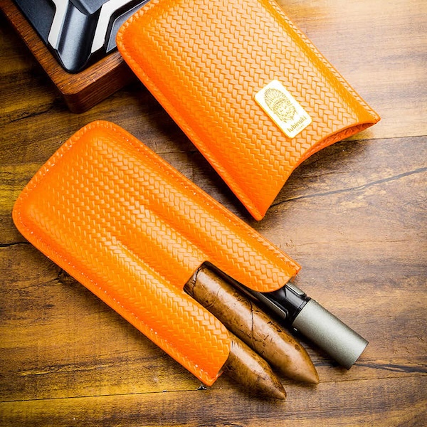 「Lubinski 台灣官方總代理」雪茄便攜皮套3支2支裝牛皮保濕管｜Capadura｜,雪茄課程,雪茄館,cigar,Capadura,非古雪茄