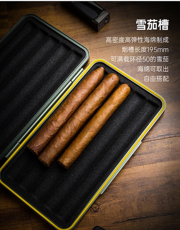 「Lubinski 台灣官方總代理」鋁鎂合金雪茄便攜盒保濕包五支裝|Capadura|,第三方國家輸入查驗,雪茄課程,雪茄館,cigar,Capadura