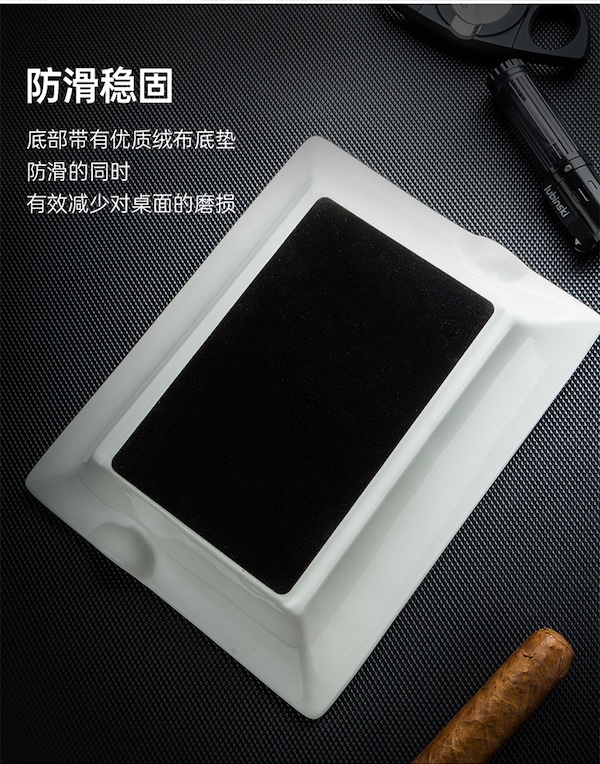 「Lubinski 台灣官方總代理」雙槽錯位陶瓷雪茄煙灰缸｜Capadura｜