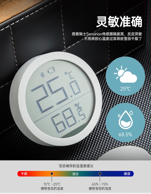 「Lubinski 台灣官方總代理」高精度雪茄櫃用藍牙電子磁吸式溫濕度計|Capadura|,雪茄課程,雪茄館,cigar,Capadura,非古雪茄