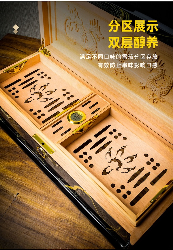 「Lubinski 台灣官方總代理」魯賓斯基 高端 龍行天下限量版雪茄保濕盒｜Capadura｜