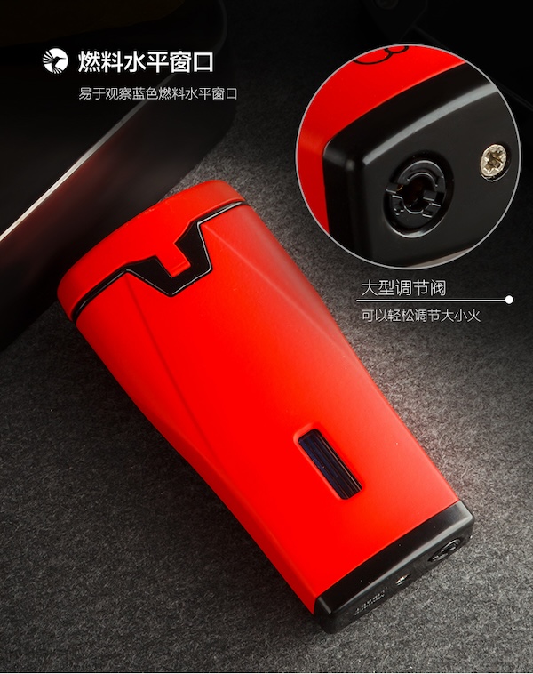 「Lubinski 台灣官方總代理」Colibri 美國 充氣防風 三直衝雪茄打火機 ｜Capadura｜