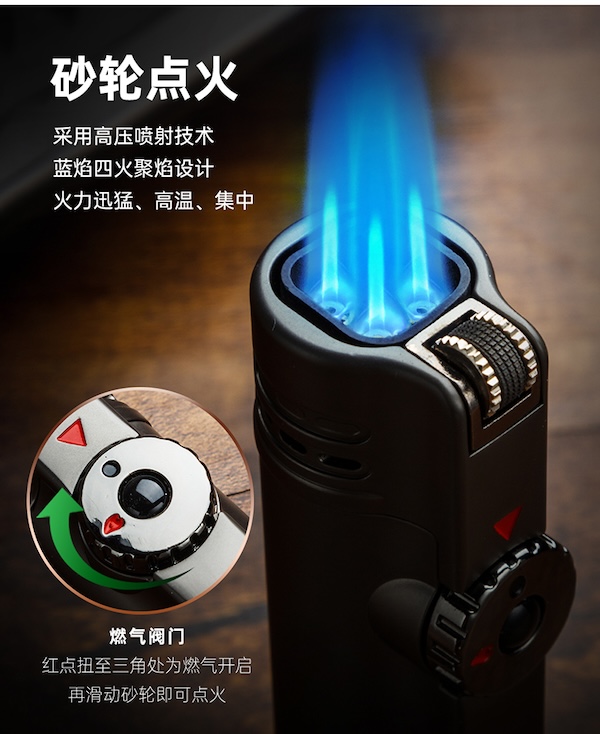 「Lubinski 台灣官方總代理」魯賓斯基 合金煙灰缸+4直衝打火機+剪刀 雪茄工具禮盒｜Capadura｜