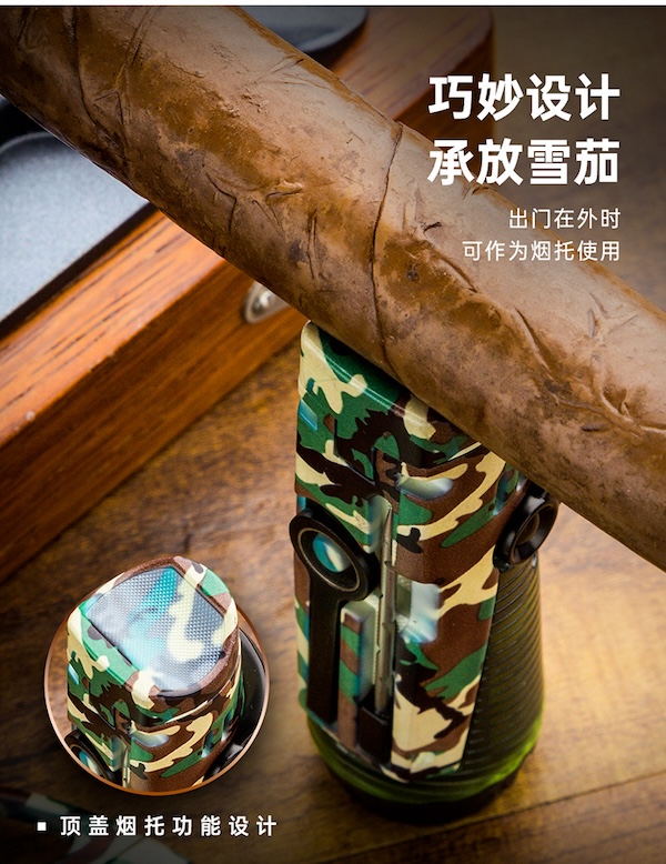 「Lubinski 台灣官方總代理」魯賓斯基 聚火2直衝藍焰打火機+鋒利剪刀 雪茄工具套裝｜Capadura｜