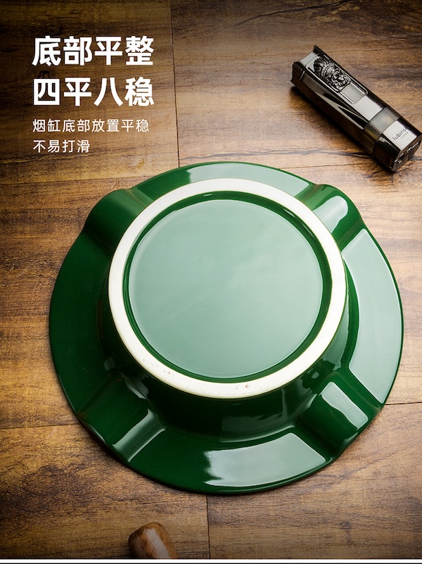 「Lubinski 台灣官方總代理」魯賓斯基 陶瓷大容量四槽雪茄煙灰缸｜Capadura｜