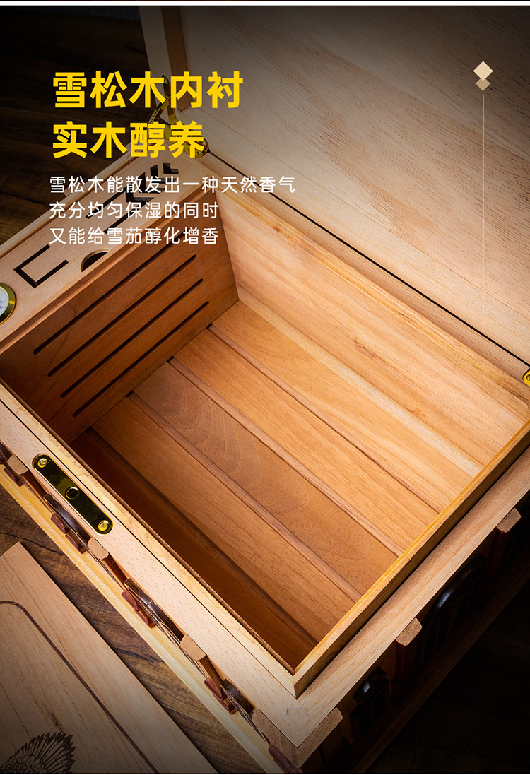 「Lubinski 台灣官方總代理」魯賓斯基 高檔進口雪松木雪茄保濕盒禮盒｜Capadura｜