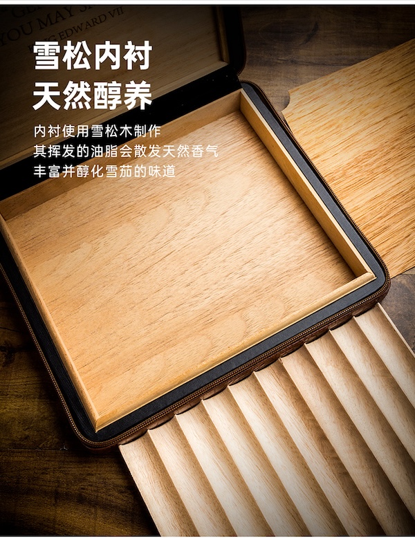 「Lubinski 台灣官方總代理」皮質雪松木十支裝雪茄便攜包｜Capadura｜,雪茄課程,雪茄館,cigar,Capadura,非古雪茄