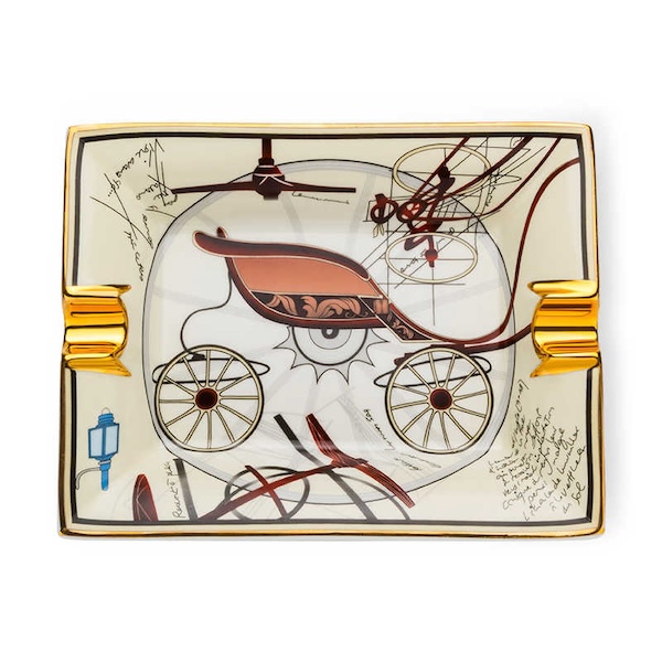 「Lubinski 台灣官方總代理」陶骨瓷方形台式兩槽雪茄煙灰缸｜Capadura｜,雪茄課程,雪茄館,cigar,Capadura,非古雪茄