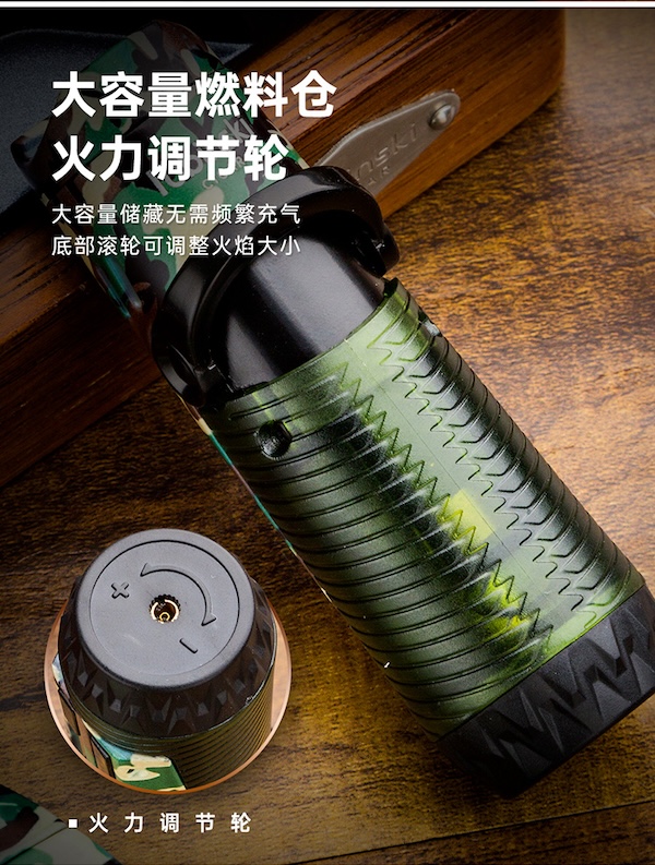「Lubinski 台灣官方總代理」魯賓斯基 聚火2直衝藍焰打火機+鋒利剪刀 雪茄工具套裝｜Capadura｜